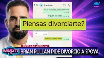 Laura Spoya y Bryan Rullan protagonizan nuevo enfrentamiento mediático por su divorcio. Captura: Magaly TV La Firme.