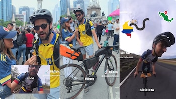 Así fue la travesía de un hincha colombiano que viajó a Ciudad de México en bicicleta para apoyar a la Tricolor en el Mundial: “Hice un total de 17 días”