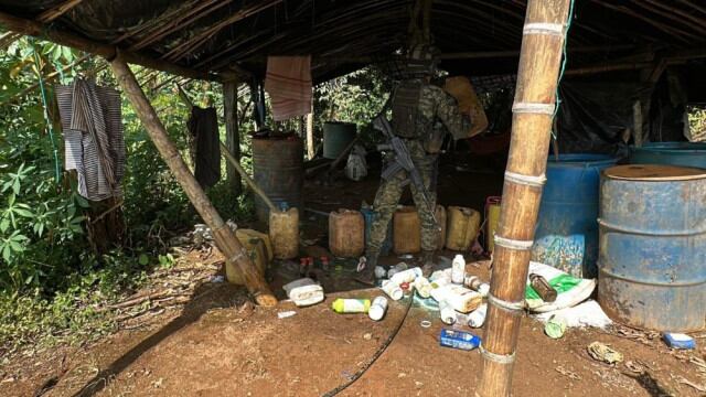 El material incautado fue dejado a disposición de las autoridades competentes para su correspondiente análisis - crédito Ejército Nacional