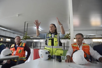 El presidente Yamandú Orsi visitó las obras del centro de datos de Google en Uruguay, ubicado en el Parque de las Ciencias de ruta n.° 101, en Canelones (Presidencia)