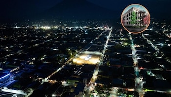 El nuevo mercado municipal de San Miguel se construye en el oriente de El Salvador tras el incendio de 2021. (Cortesía: Obras Públicas)