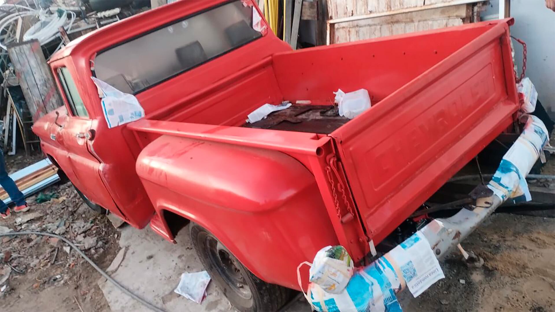 La chata luego de ser hallada