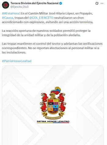 La intervención de los uniformados garantizó la ausencia de afectaciones y la contención de riesgos entre el personal y la comunidad, según lo registrado por medios de comunicación y fuentes oficiales - crédito captura de pantalla / Xc