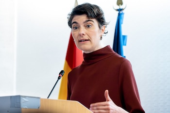 Rosa Martínez, secretaria de Estado de Derechos Sociales, durante la presentación del Panel del SAAD de 2026.