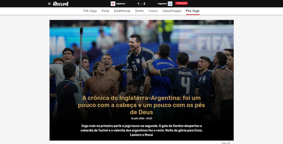 “Argentina nunca muere”, “Remontadísima” y “Otro excelente Messi”: los principales medios del mundo reflejaron la clasificación de la Selección a la final 14 EPWUNFWD4RGIRKEDGPP2SDA7JY