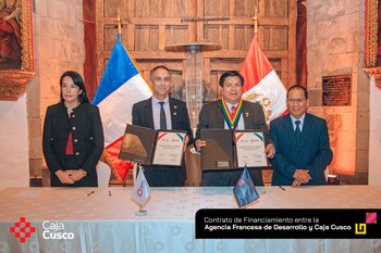 La Agencia Francesa de Desarrollo (AFD) y Caja Municipal de Ahorro y Crédito Cusco concretaron un convenio de financiamiento.