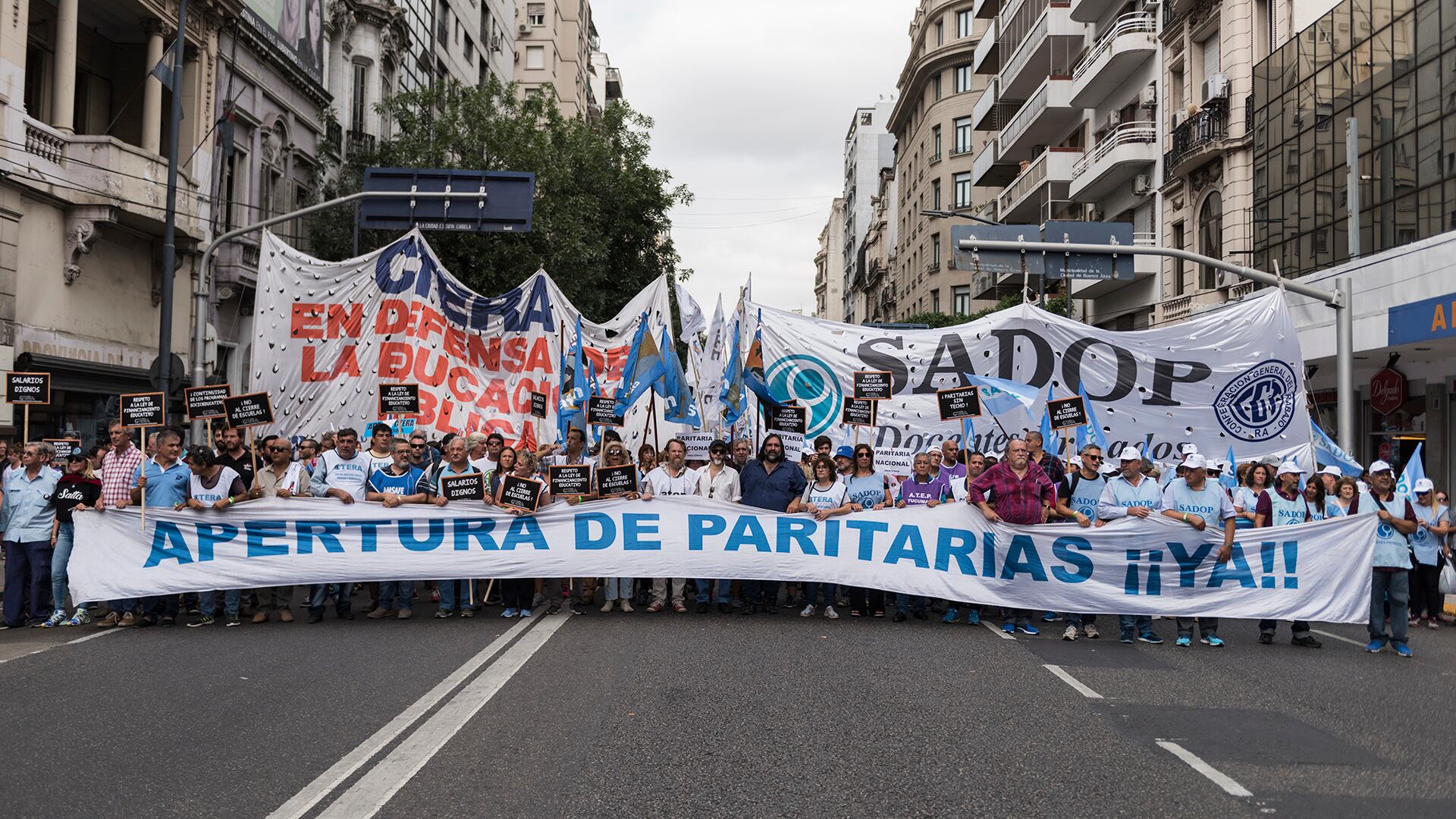Los sindicatos docentes del ala dura retomarán las protestas contra el Gobierno (Foto: Adrián Escandar)