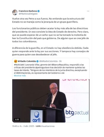 Con este mensaje, el exfiscal