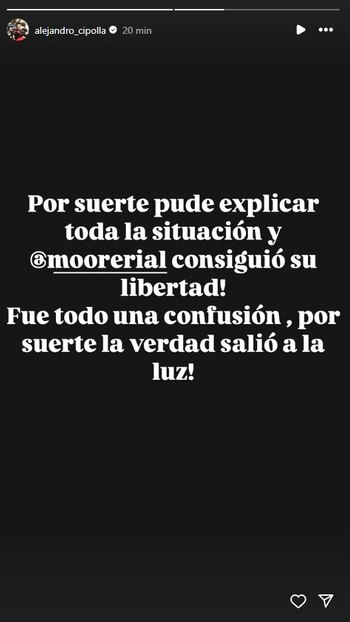 A las pocas horas de