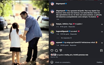 Diego le dedicó un tierno