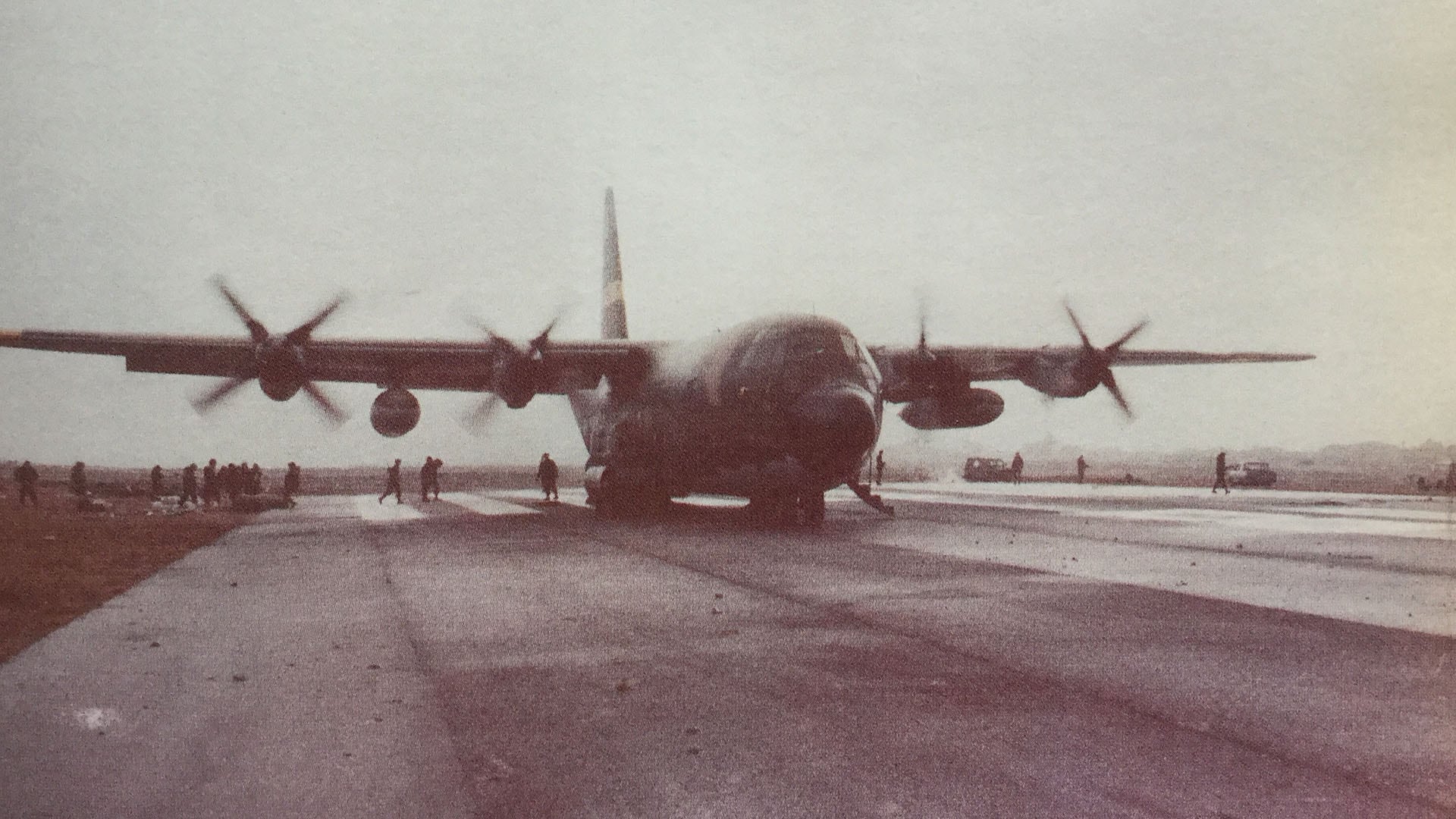 El Hércules TC 63 que resultó derribado por dos Sea Harrier