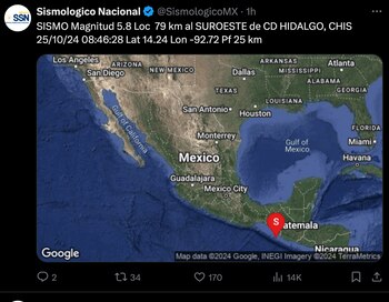 (X @SismologicoMX)