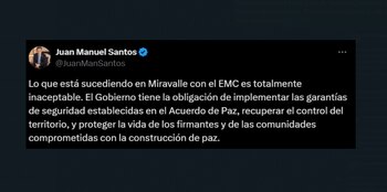 Juan Manuel Santos expresó que