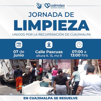 Dia de limpeza do Cuajimalpa CDMX