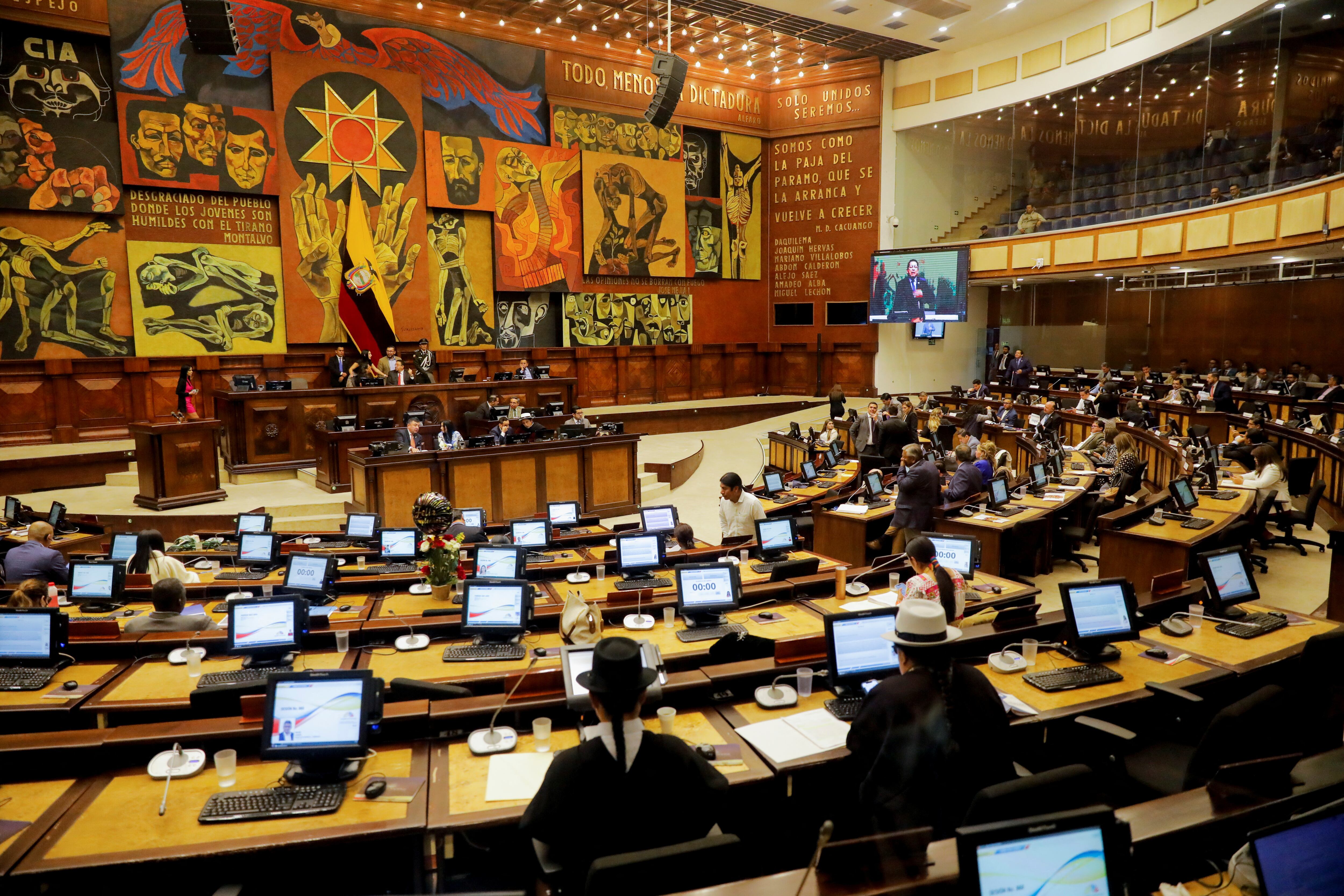 Actualmente la Asamblea de Ecuador está conformada por 151 legisladores. REUTERS/Karen Toro