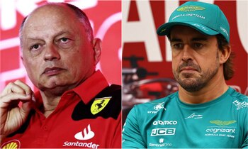 Fred Vasseur y Fernando Alonso.