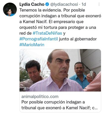 Cacho denunció que el