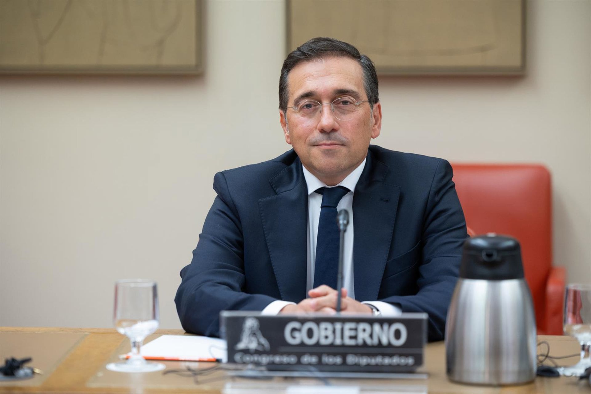 28/08/2026 El ministro de Asuntos Exteriores, Unión Europea y Cooperación, José Manuel Albares, durante una comparecencia ante la Comisión de Interior en el Congreso de los Diputados, a 28 de agosto de 2026, en Madrid (España). La intervención tiene como objeto informar sobre la gestión de sus competencias en relación con los hechos sucedidos en la Ciudad Autónoma de Ceuta el pasado 30 de julio y días posteriores.
POLITICA
Jesús Hellín - Europa Press