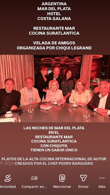 Al terminar la función, Mirtha