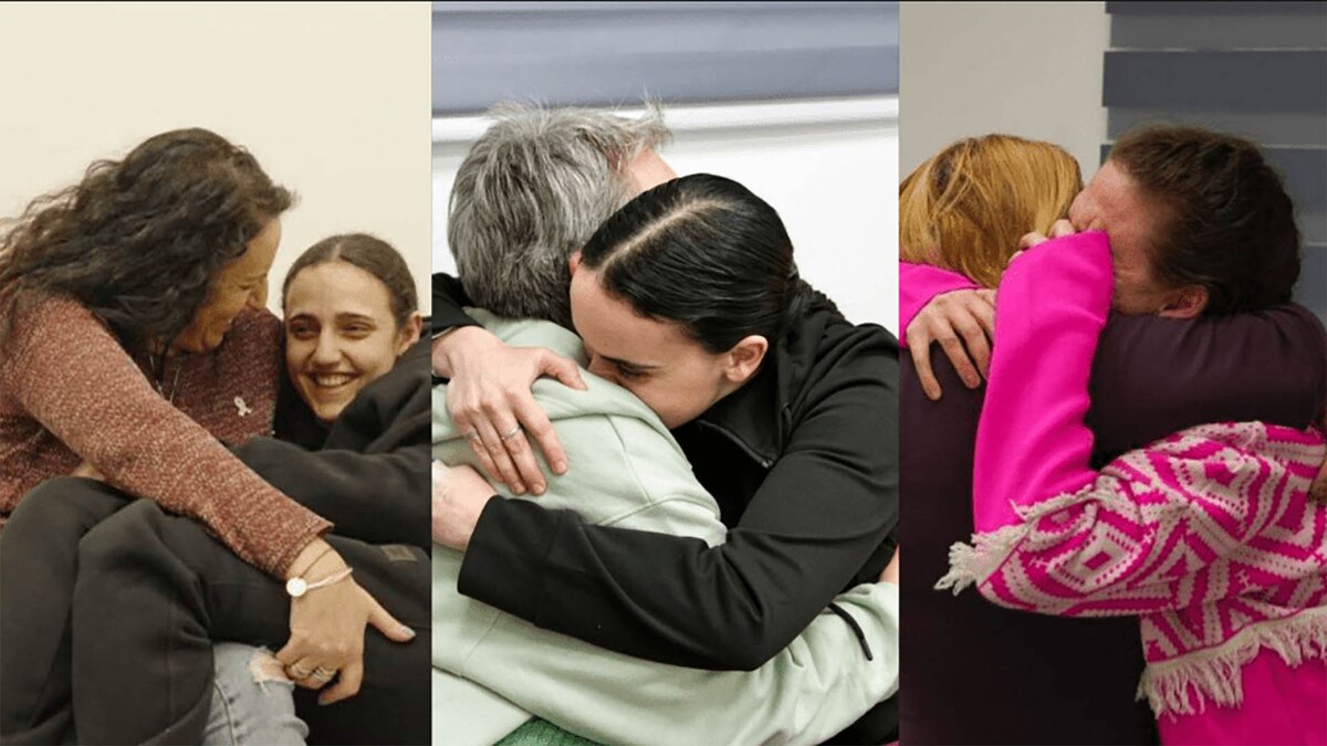 Las rehenes liberadas en Gaza se reencontraron con sus familias en Israel tras más de 15 meses en cautiverio