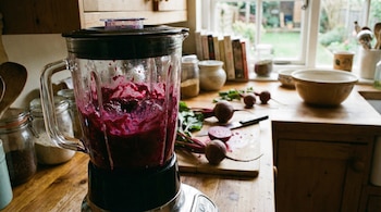 La raíz colorida destaca por