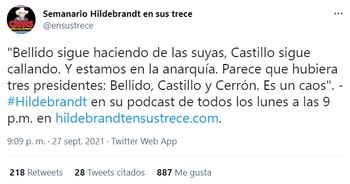 César Hildebrant presenta nuevo podcast.