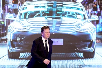 Musk durante la presentación del