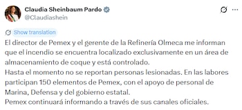 Declaração oficial do Presidente do México.