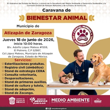Caravana por el Bienestar Animal Edomex esterilización vacunación