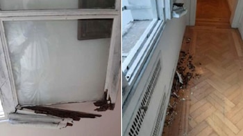 La ventana desde donde cayó