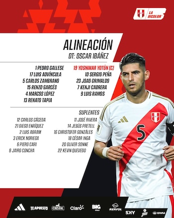 Alineación de Perú para enfrentar