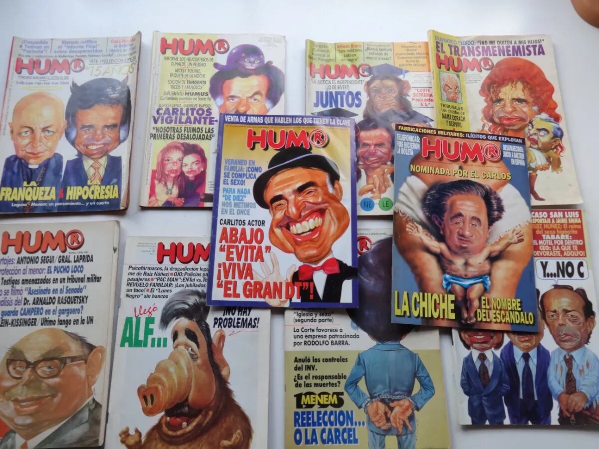 Las tapas de la década de 1990. Las revistas aún se venden por internet (Mercado Libre)