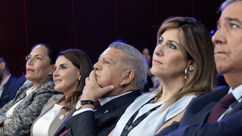 César Acuña, fundador de la UCV, estuvo presente en el evento. Foto: Infobae Perú
