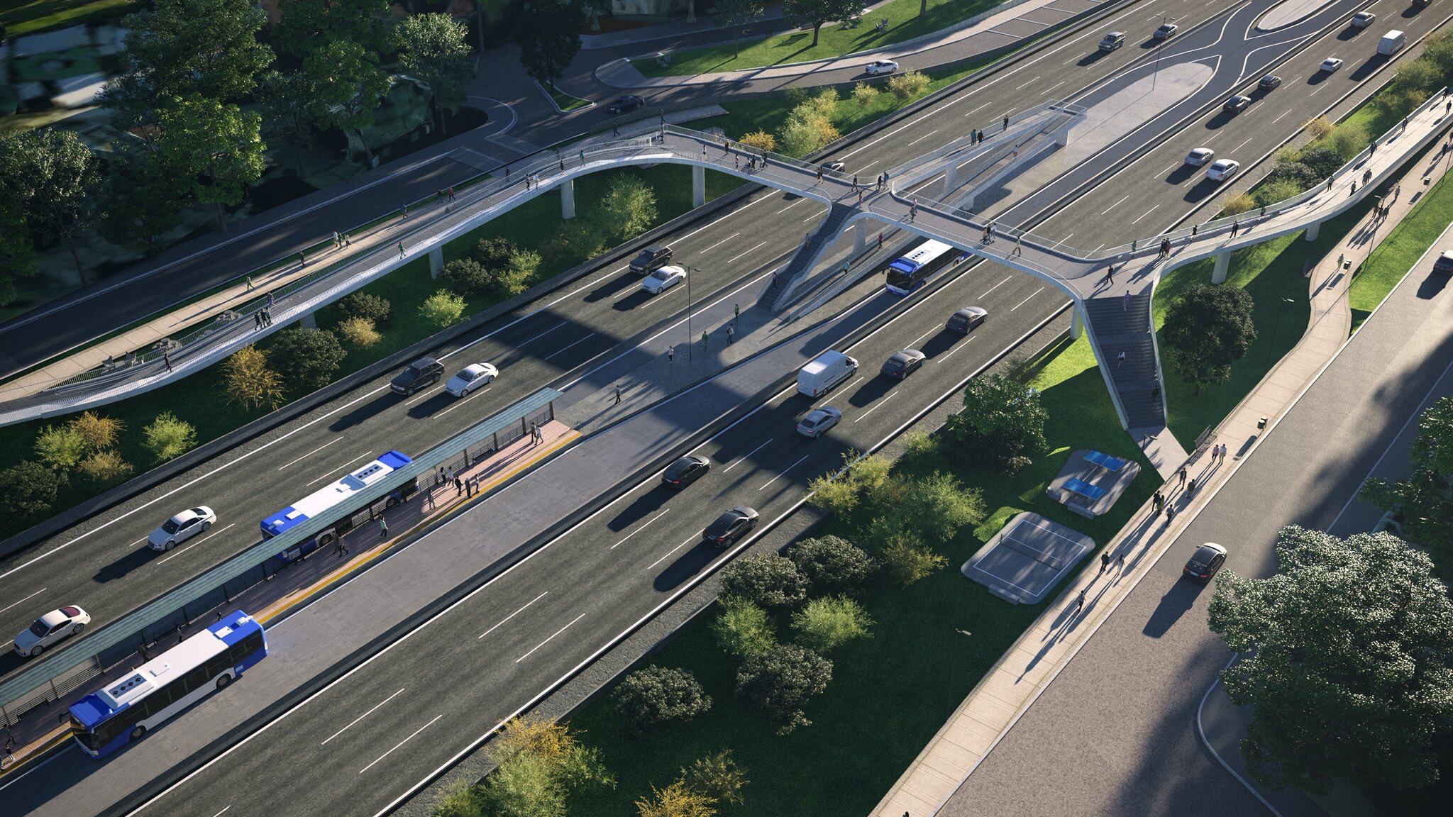 Las autoridades estiman que estas obras beneficiarán a cerca de 200.000 vehículos (Foto: Twitter - Pablo Bereciartua)