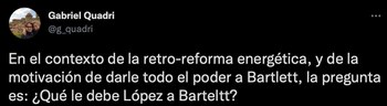 Quadri volvió a cuestionar las