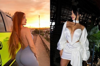 Karina García y Maria Julissa también se sumaron al cruce de declaraciones por cuenta de la polémica desatada por la canción - crédito @mariajulissa13 y @karinagarciaoficiall/Instagram
