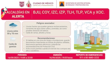 Protección Civil activó alerta roja