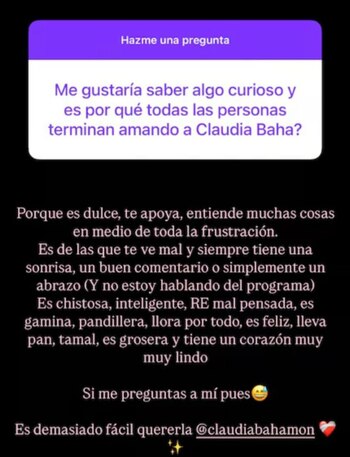 Esto opina Valentina Taguado de