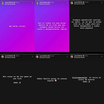 Un total de seis mensajes