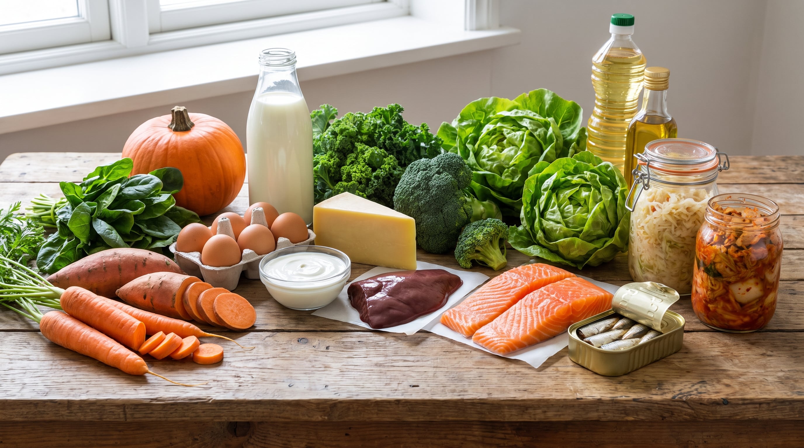 Una gran cantidad de alimentos son fuente de vitaminas A, D y K, las cuales favorecen la salud pulmonar (Imagen Ilustrativa Infobae)