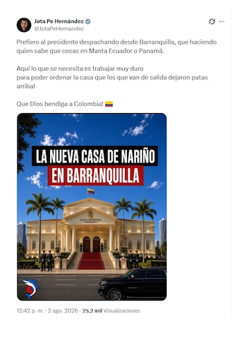 Jota Pe Hernández y su respaldo a Abelardo de la Espriella