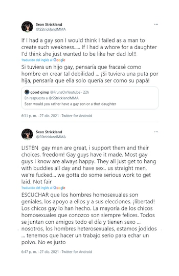 Los tuits de Strickland