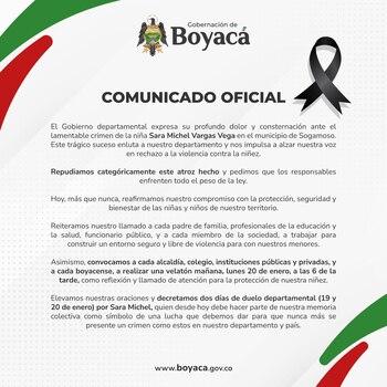 La Gobernación de Boyacá declaró