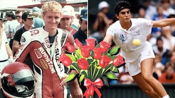 Fue campeón mundial de motociclismo, se enamoró de Gabriela Sabatini y le mandó 500 rosas