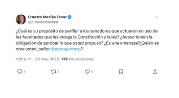 Con este mensaje, el expresidente