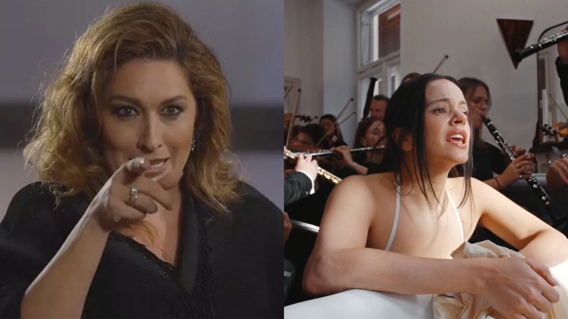 A la izquierda, Estrella Morente, y a la derecha, Rosalía.