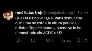 Oasis no incluyó al Perú en su gira mundial.