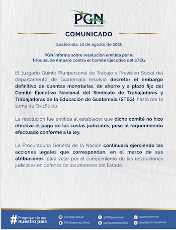 El Ministerio de Educación advirtió que el emplazamiento vigente impide medidas de hecho y que sancionará las ausencias no justificadas en medio del conflicto entre Joviel Acevedo y el Gobierno de Bernardo Arévalo.