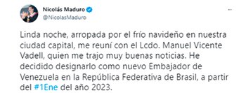 El mensaje de Maduro en