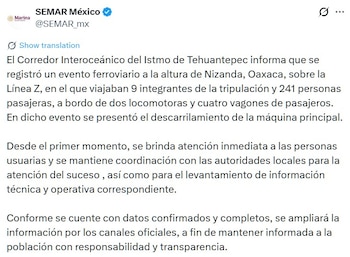 La institución gubernamental destacó que